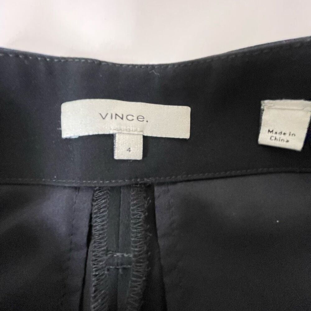 Vince Pleated Front Belted Shorts Black Size 4 - Picture 7 of 14